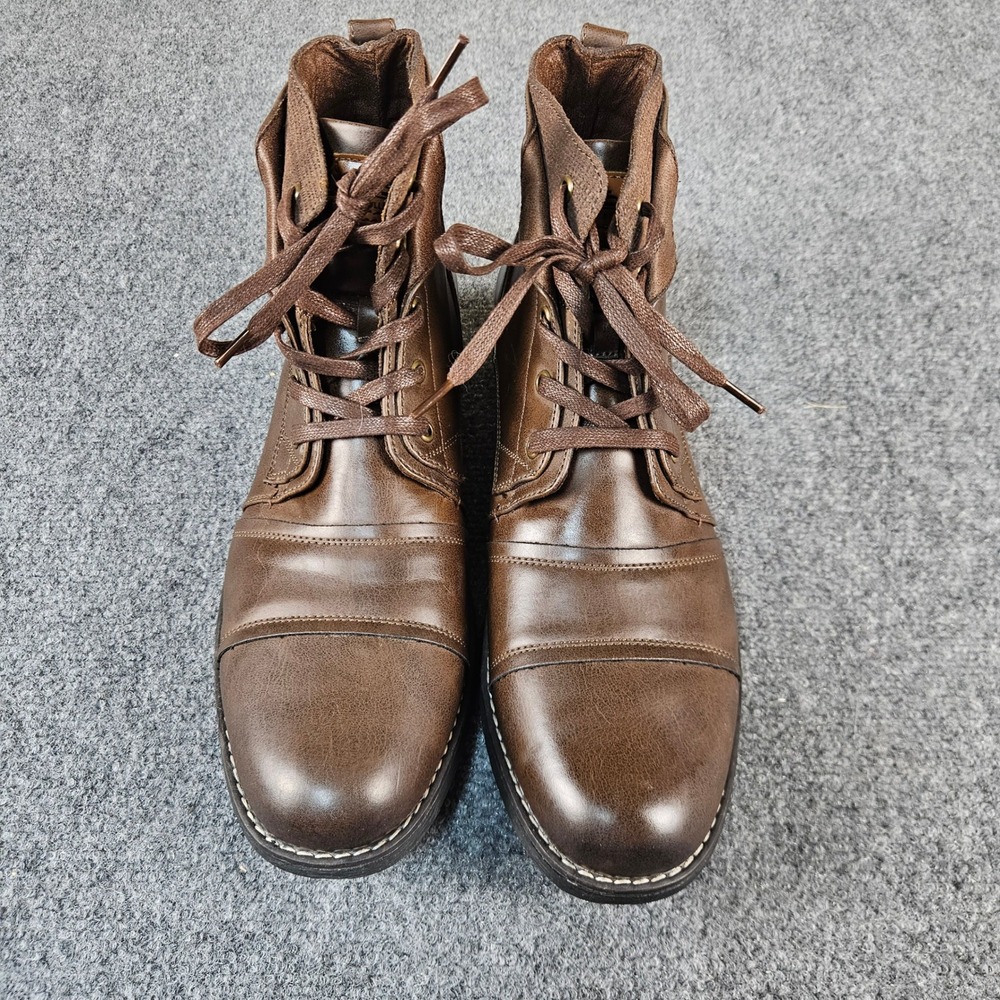 B-52 by Bullboxer Mens Dark Brown Cap Toe Lace Up Ankle Boots US 10 358-X8-4347A
